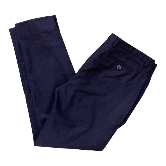 Fabiana Filippi Wool Cashmere Trouser Pants Dark Navy Blue straight leg - Picture 3 of 9